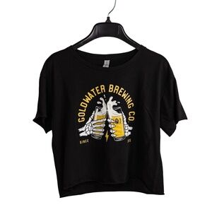 NWOT: Goldwater Brewing Co. Women's Crop Top Tee | Size Large